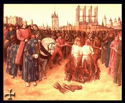 Luigi IX (il santo) assiste al rogo dei Catari