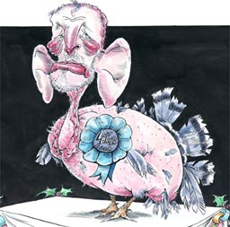 Caricatura di Blunkett su The Guardian